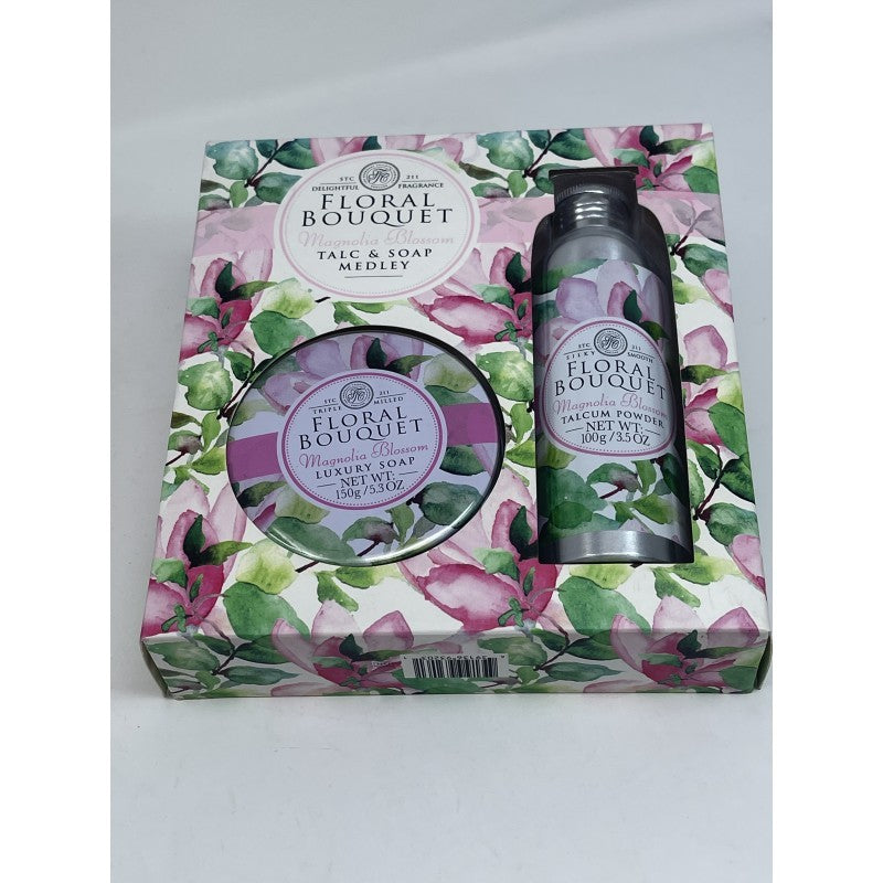 LA DISPENSA Confezione Regalo - Magnolia Blossom Sapone in Lattina 150 gr+Talco 100 gr