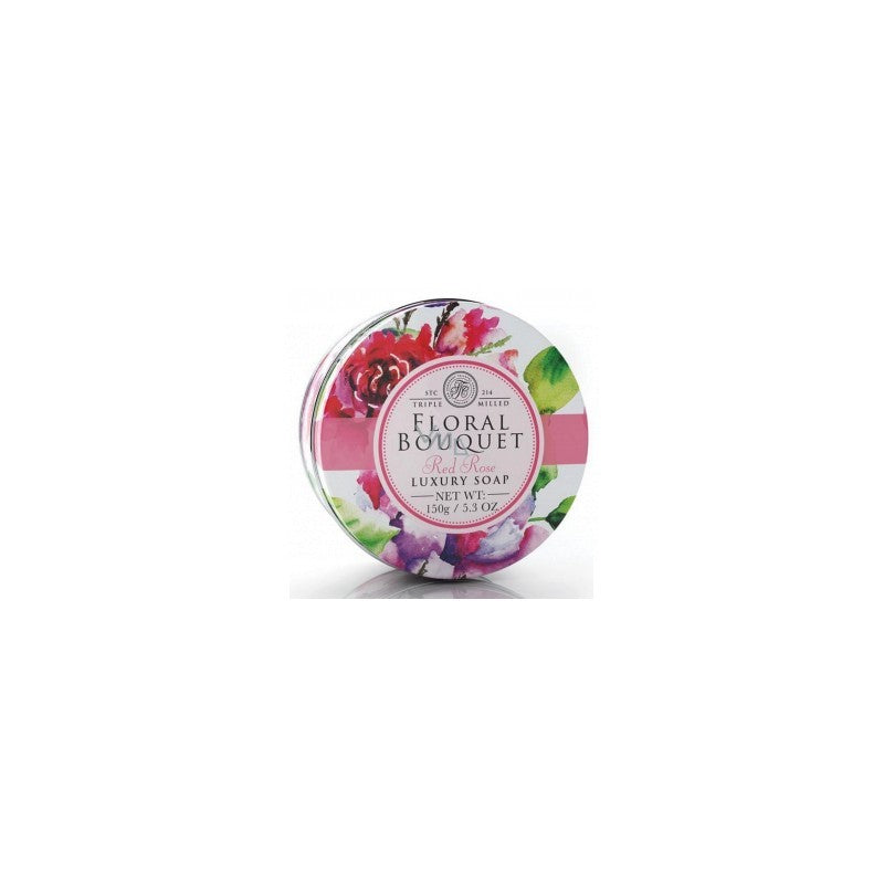 LA DISPENSA Scatola in Latta con Sapone 150 Gr Red Rose