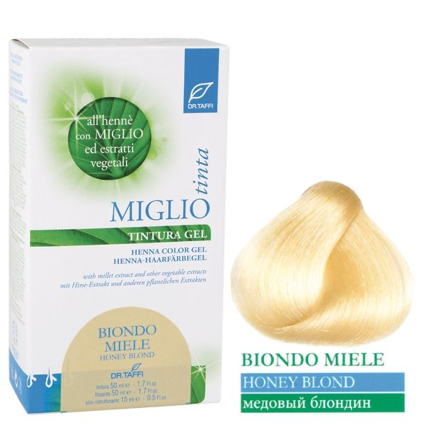 DR. TAFFI Miglio Tinta Biondo Miele 115 ml - Tinta Naturale per Capelli Biondo Miele Luminoso
